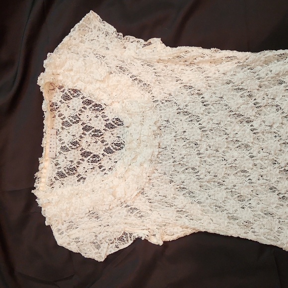 Precis Petite vintage all lace blouse with lace ruffle neckline - Picture 2 of 7